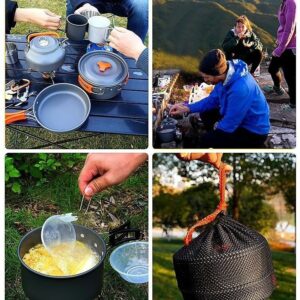 ست ظروف سفری آشپزی آلومینیومی 3 تیکه کمپینگ COOKWARE